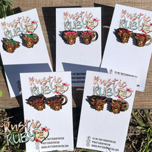 Load image into Gallery viewer, Highland Cow Stud Earrings