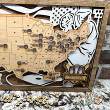 Load image into Gallery viewer, Baseball Stadium Travel Map