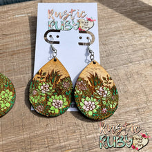 Load image into Gallery viewer, Succulent Teardrop Earrings