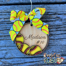Load image into Gallery viewer, Softball Ornament