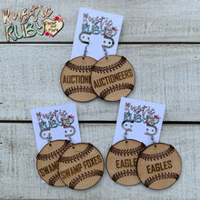 Load image into Gallery viewer, Baseball Team Player Earrings