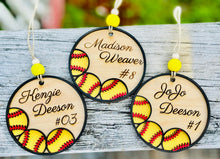 Load image into Gallery viewer, Softball Ornament