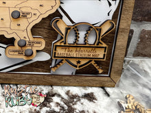 Load image into Gallery viewer, Baseball Stadium Travel Map