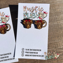 Load image into Gallery viewer, Highland Cow Stud Earrings