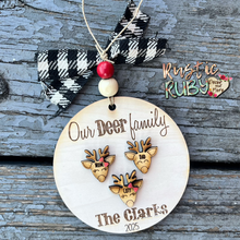 Load image into Gallery viewer, Our Deer Family Ornament