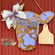 Load image into Gallery viewer, Cow Print Hospital Door Hanger