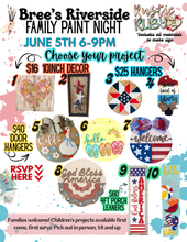 Load image into Gallery viewer, Bree’s Riverside Family Paint Night JUNE 5TH