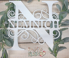 Load image into Gallery viewer, Split Monogram Name Sign