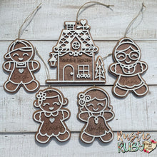 Load image into Gallery viewer, Gingerbread Family Ornaments