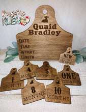 Load image into Gallery viewer, Cow Tag Baby Milestone Set