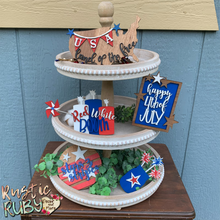 Load image into Gallery viewer, Fourth of July Tier Tray Set