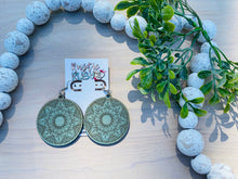 Load image into Gallery viewer, Flower Mandala Engraved Dangles