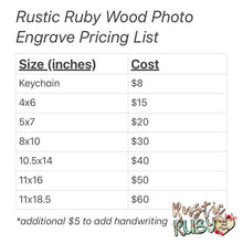 Load image into Gallery viewer, Wood Photo Engrave