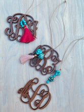 Load image into Gallery viewer, Wooden Monogram Charm With Accessories
