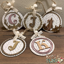 Load image into Gallery viewer, Farmhouse Herringbone Ornaments