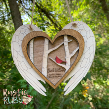 Load image into Gallery viewer, Winged Cardinal Memorial Ornament
