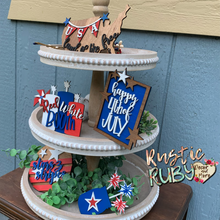 Load image into Gallery viewer, Fourth of July Tier Tray Set
