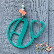 Load image into Gallery viewer, Stethoscope Monogram Car Charm