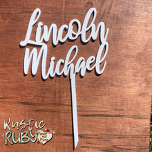 Load image into Gallery viewer, Cursive Name Cake Topper