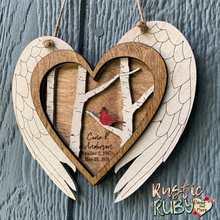 Load image into Gallery viewer, Winged Cardinal Memorial Ornament