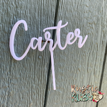 Load image into Gallery viewer, Cursive Name Cake Topper