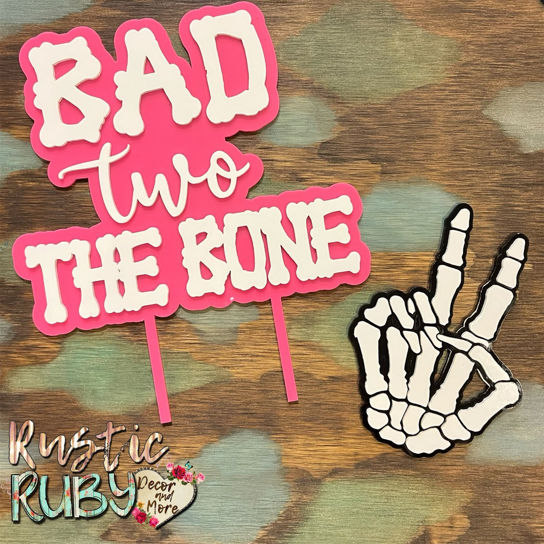 Bad Two The Bone Cake Topper