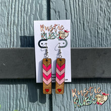 Load image into Gallery viewer, Chevron Valentine Earrings

