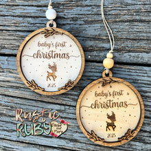 Load image into Gallery viewer, Baby’s First Christmas Deer Ornament
