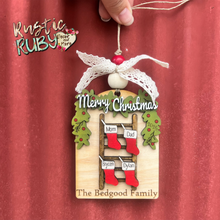 Load image into Gallery viewer, Stocking Ladder Family Ornament
