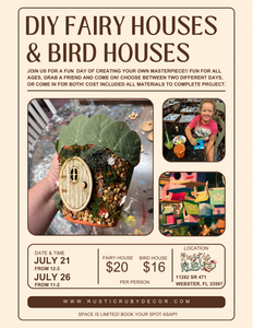 July 21 Fairy House & Bird House DIY