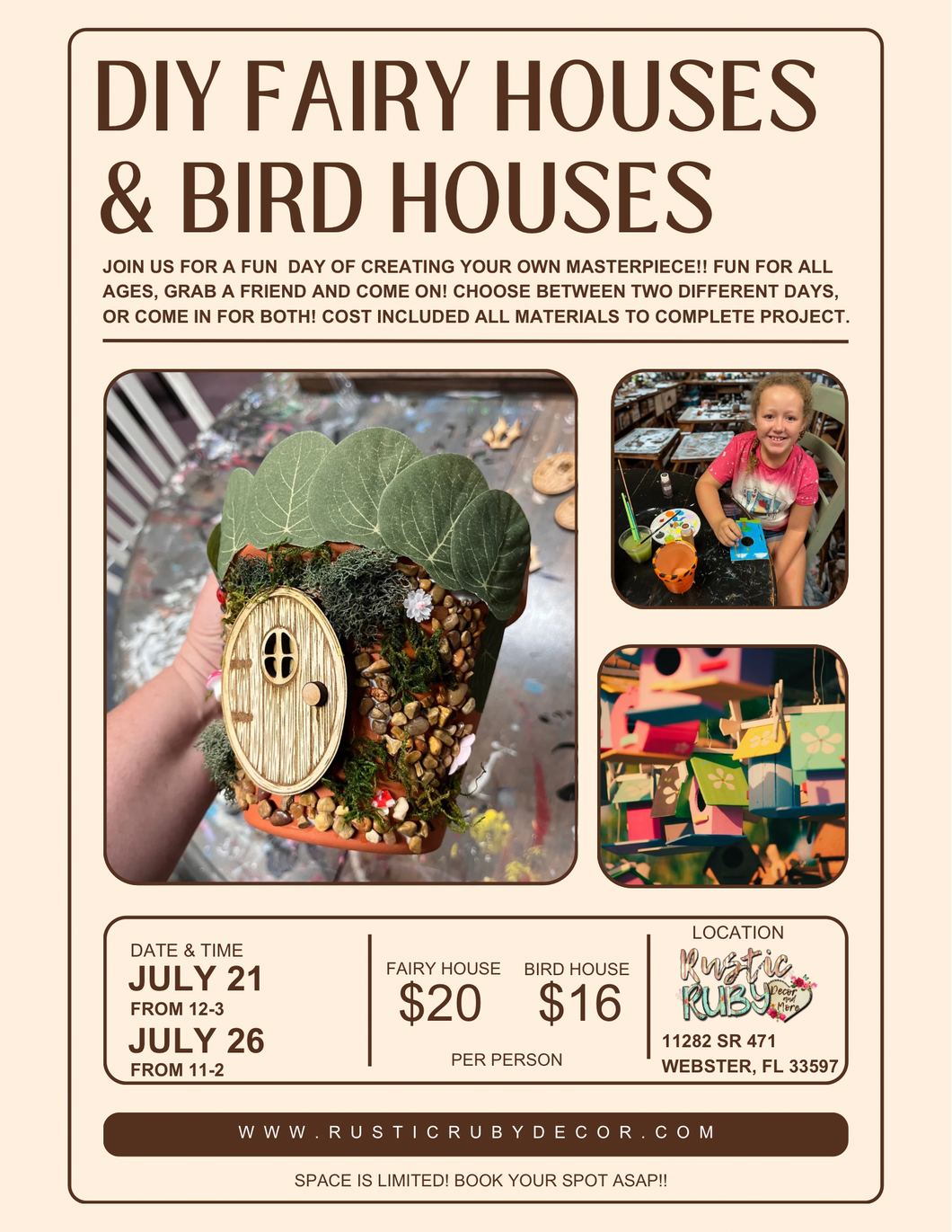 July 21 Fairy House & Bird House DIY