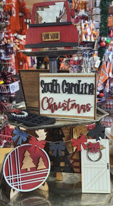 South Carolina Themed Christmas Tier Tray Set