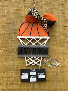 Basketball Hoop Announcement Hanger