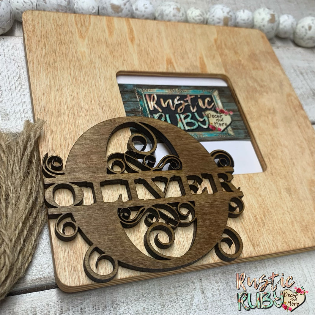 Monogrammed Picture Frame