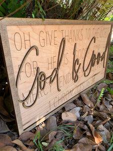 God is Good Wood Sign
