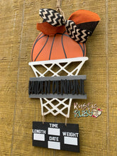 Load image into Gallery viewer, Basketball Hoop Announcement Hanger
