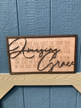 Load image into Gallery viewer, Amazing Grace Wood Sign
