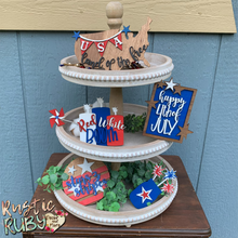 Load image into Gallery viewer, Fourth of July Tier Tray Set
