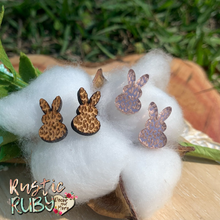 Load image into Gallery viewer, Leopard Bunny Studs
