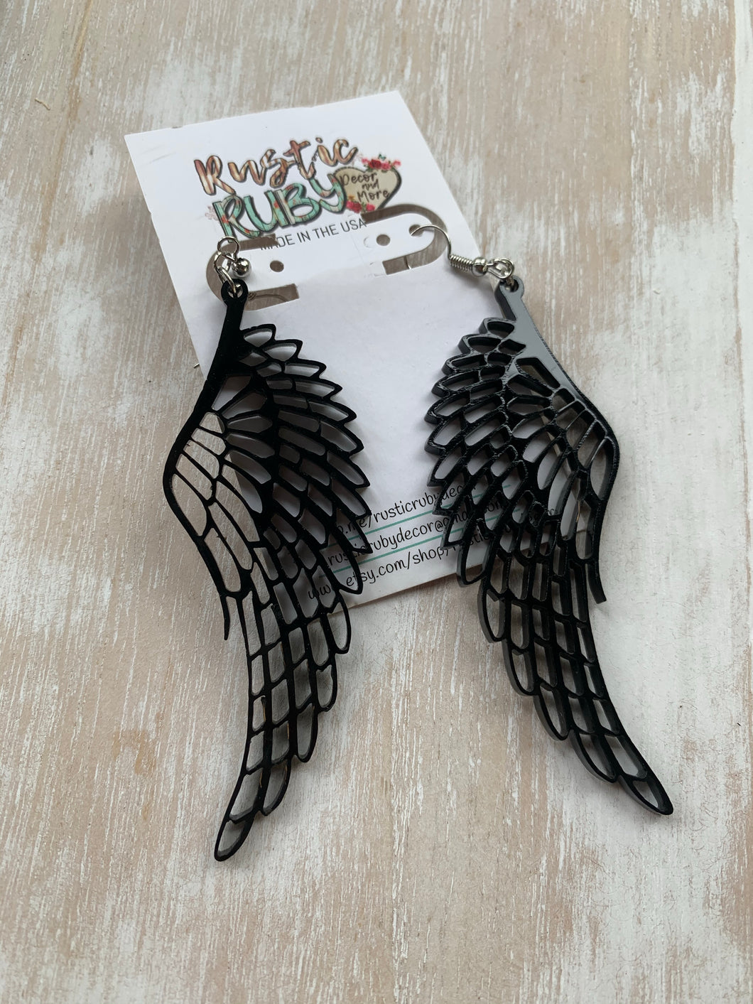 Acrylic Wing Earrings