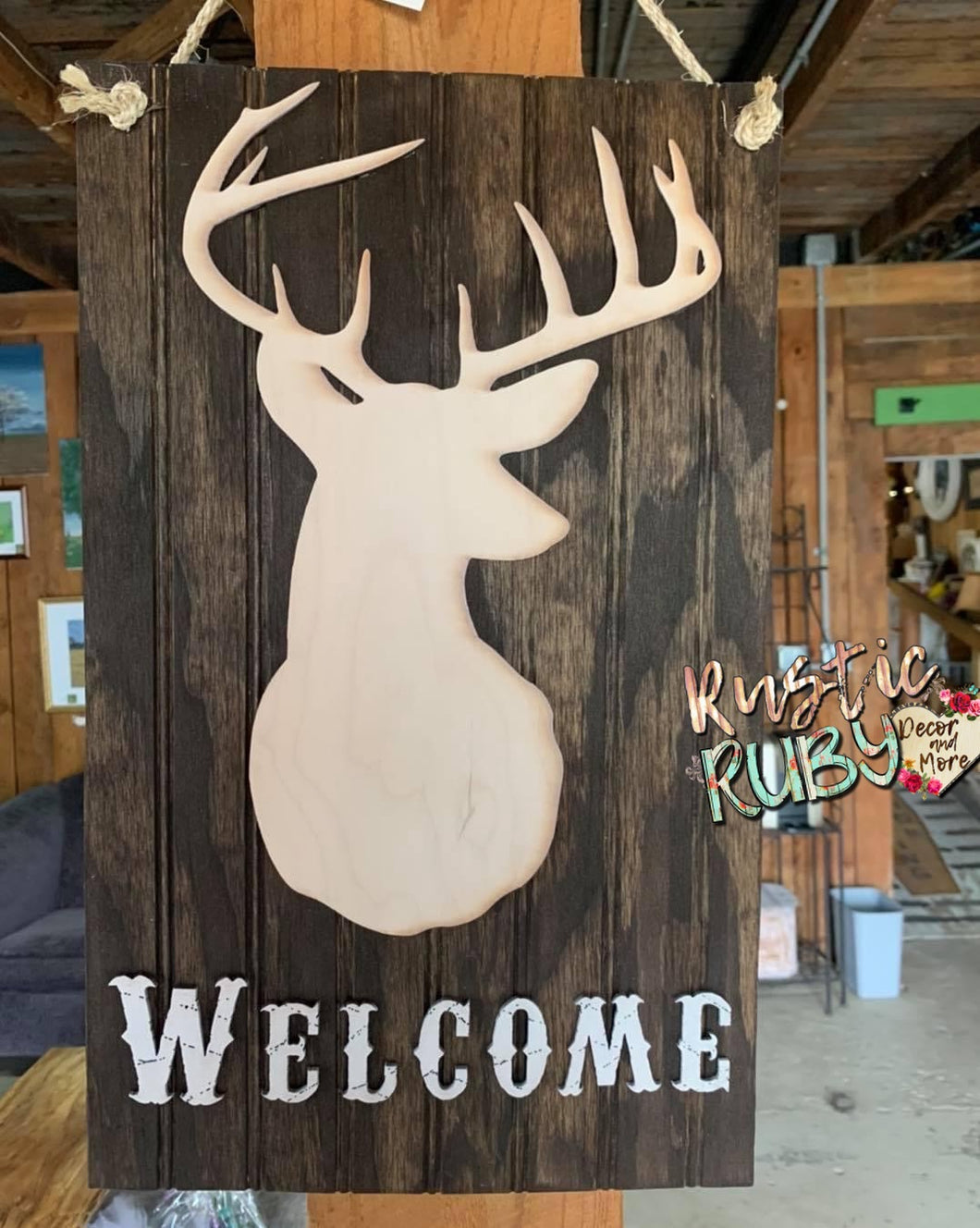 Buck Welcome Sign