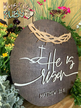 Load image into Gallery viewer, He Is Risen Wood Sign
