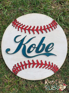 Baseball Name Sign