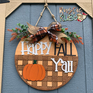 Happy Fall Y’all Door Hanger